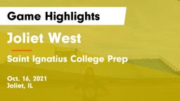 Joliet West  vs Saint Ignatius College Prep Game Highlights - Oct. 16, 2021