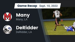 Recap: Many  vs. DeRidder  2022