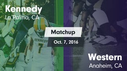 Matchup: Kennedy  vs. Western  2016