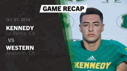 Recap: Kennedy  vs. Western  2016