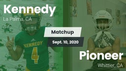 Matchup: Kennedy  vs. Pioneer  2020
