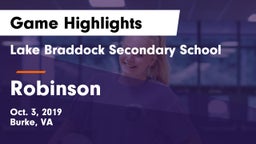Lake Braddock Secondary School vs Robinson  Game Highlights - Oct. 3, 2019