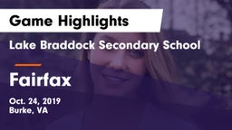 Lake Braddock Secondary School vs Fairfax Game Highlights - Oct. 24, 2019