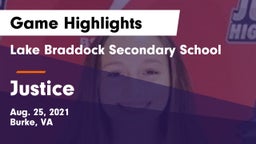 Lake Braddock Secondary School vs Justice  Game Highlights - Aug. 25, 2021