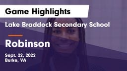 Lake Braddock Secondary School vs Robinson  Game Highlights - Sept. 22, 2022