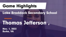 Lake Braddock Secondary School vs Thomas Jefferson ,  Game Highlights - Nov. 1, 2022
