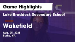 Lake Braddock Secondary School vs Wakefield  Game Highlights - Aug. 25, 2023