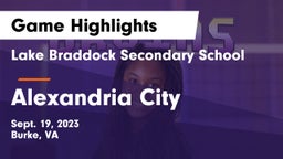 Lake Braddock Secondary School vs Alexandria City  Game Highlights - Sept. 19, 2023