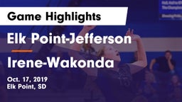 Elk Point-Jefferson  vs Irene-Wakonda Game Highlights - Oct. 17, 2019