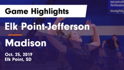 Elk Point-Jefferson  vs Madison  Game Highlights - Oct. 25, 2019
