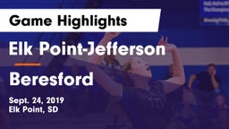 Elk Point-Jefferson  vs Beresford  Game Highlights - Sept. 24, 2019