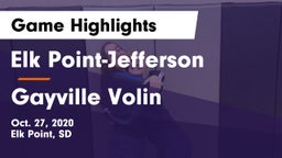 Elk Point-Jefferson  vs Gayville Volin Game Highlights - Oct. 27, 2020