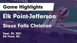 Elk Point-Jefferson  vs Sioux Falls Christian  Game Highlights - Sept. 30, 2021