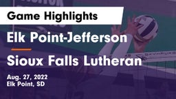 Elk Point-Jefferson  vs Sioux Falls Lutheran Game Highlights - Aug. 27, 2022
