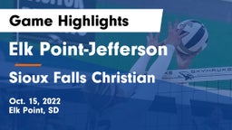 Elk Point-Jefferson  vs Sioux Falls Christian  Game Highlights - Oct. 15, 2022
