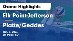 Elk Point-Jefferson  vs Platte/Geddes  Game Highlights - Oct. 7, 2023