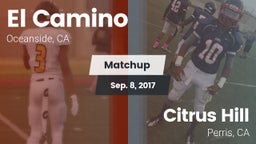Matchup: El Camino High vs. Citrus Hill  2017