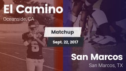 Matchup: El Camino High vs. San Marcos  2017