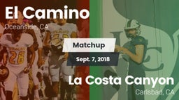 Matchup: El Camino High vs. La Costa Canyon  2018