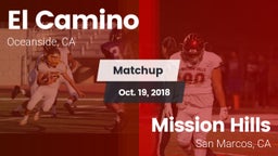 Matchup: El Camino High vs. Mission Hills  2018