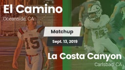 Matchup: El Camino High vs. La Costa Canyon  2019