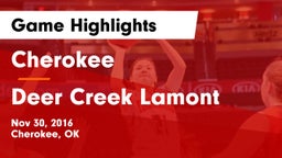 Cherokee  vs Deer Creek Lamont  Game Highlights - Nov 30, 2016