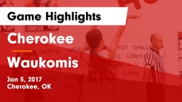 Cherokee  vs Waukomis  Game Highlights - Jan 5, 2017
