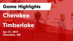 Cherokee  vs Timberlake  Game Highlights - Jan 21, 2017