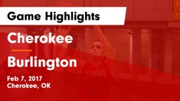 Cherokee  vs Burlington  Game Highlights - Feb 7, 2017