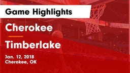 Cherokee  vs Timberlake  Game Highlights - Jan. 12, 2018