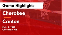 Cherokee  vs Canton  Game Highlights - Feb. 1, 2018