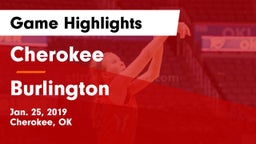 Cherokee  vs Burlington  Game Highlights - Jan. 25, 2019