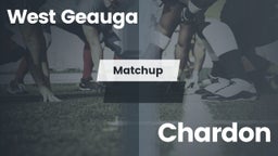 Matchup: West Geauga High vs. Chardon  2016