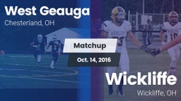 Matchup: West Geauga High vs. Wickliffe  2016