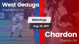 Matchup: West Geauga High vs. Chardon  2017