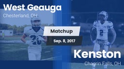 Matchup: West Geauga High vs. Kenston  2017