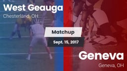 Matchup: West Geauga High vs. Geneva  2017