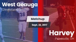 Matchup: West Geauga High vs. Harvey  2017