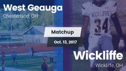 Matchup: West Geauga High vs. Wickliffe  2017