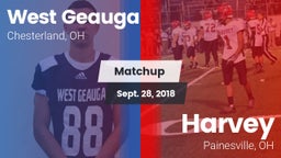Matchup: West Geauga High vs. Harvey  2018