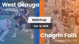 Matchup: West Geauga High vs. Chagrin Falls  2018
