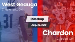 Matchup: West Geauga High vs. Chardon  2019