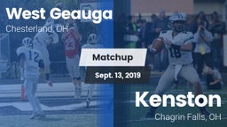 Matchup: West Geauga High vs. Kenston  2019