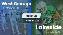 Matchup: West Geauga High vs. Lakeside  2019