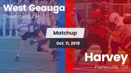 Matchup: West Geauga High vs. Harvey  2019