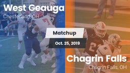 Matchup: West Geauga High vs. Chagrin Falls  2019