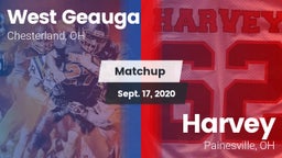 Matchup: West Geauga High vs. Harvey  2020