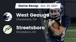 Recap: West Geauga  vs. Streetsboro  2021