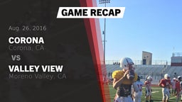 Recap: Corona  vs. Valley View  2016