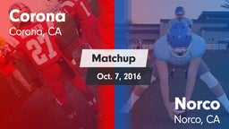 Matchup: Corona  vs. Norco  2016